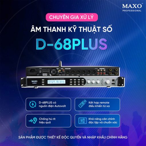 Thiết Bị Xử Lý Kỹ Thuật Số – Vang Số D68Plus - Ảnh 2