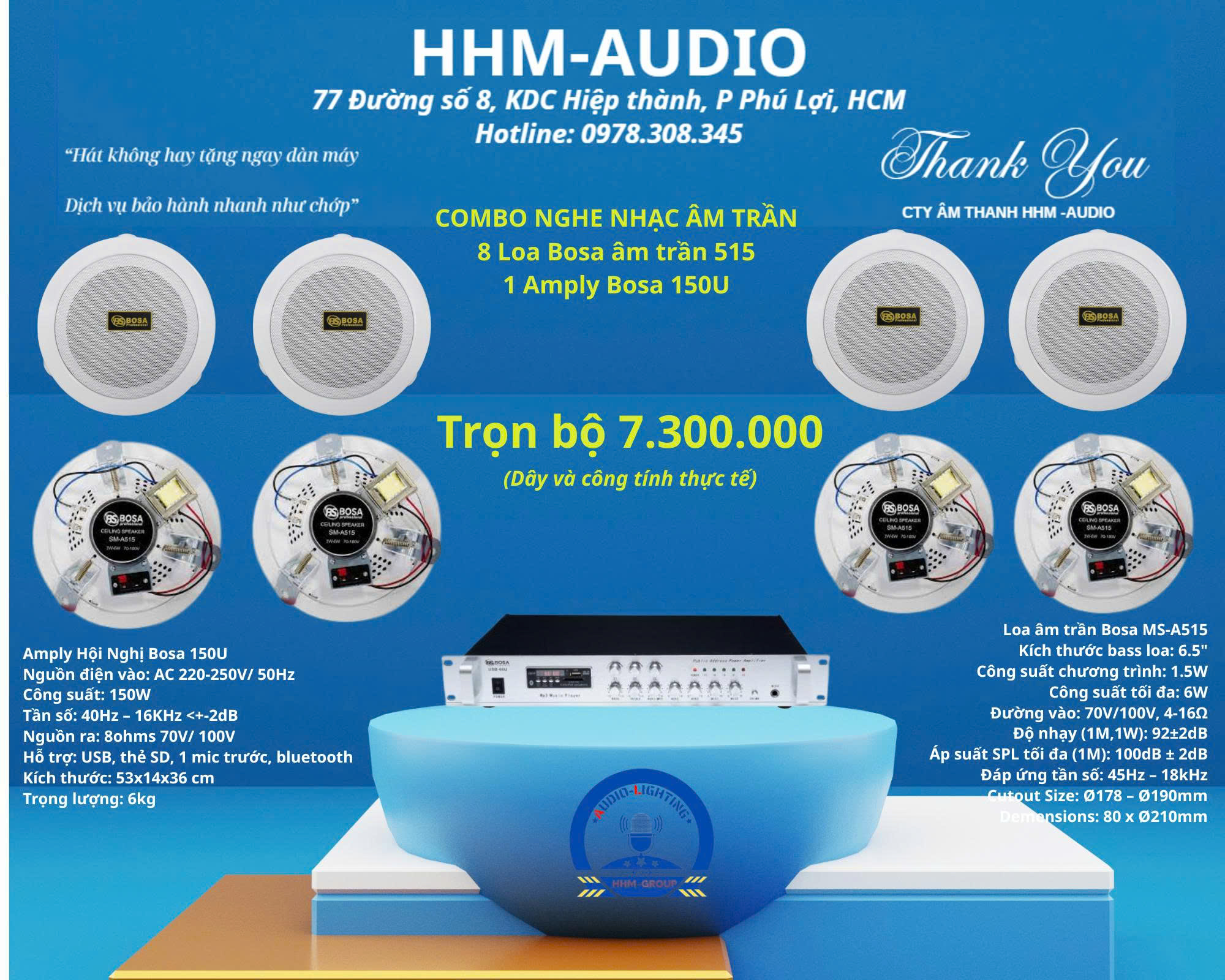 Loa âm trần bosa SM-A515 - Ảnh 5